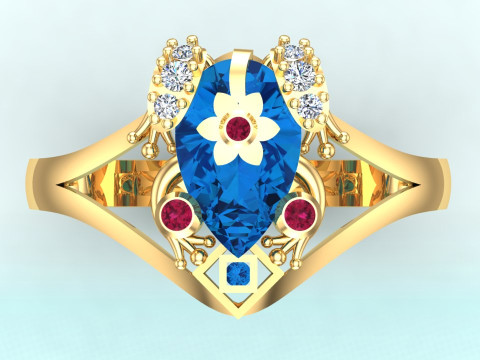 Toad Ring - Womens Ring - N501 3D Print Model