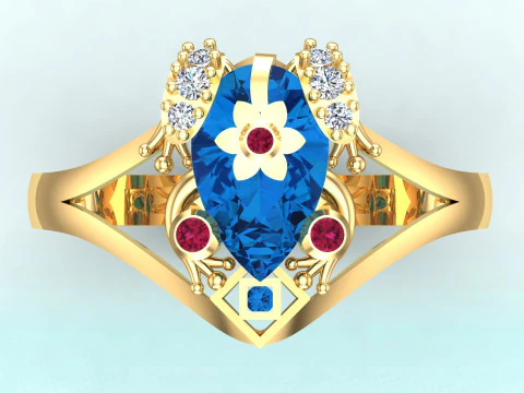 Toad Ring - Womens Ring - N501 3D Print Model