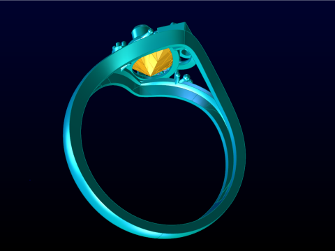Toad Ring - Womens Ring - N501 3D Print Model