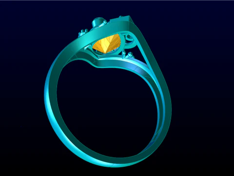 Toad Ring - Womens Ring - N501 3D Print Model