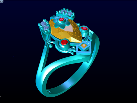 Toad Ring - Womens Ring - N501 3D Print Model