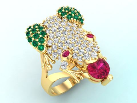 Toad Ring - Womens Ring - N503 3D Druckmodell