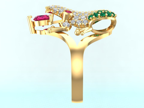 Toad Ring - Womens Ring - N503 3D Druckmodell