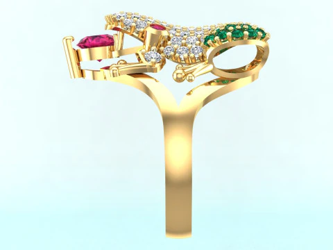 Toad Ring - Womens Ring - N503 3D Print Model