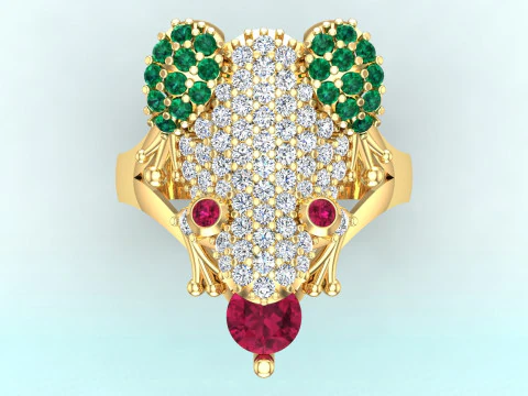 Toad Ring - Womens Ring - N503 3D Print Model