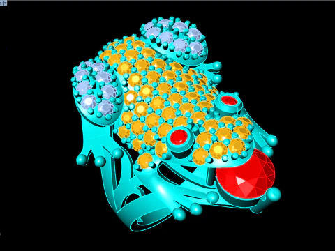 Toad Ring - Womens Ring - N524 3D Print Model