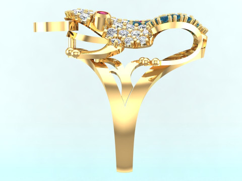 Toad Ring - Womens Ring - N638 3D 프린트 모델