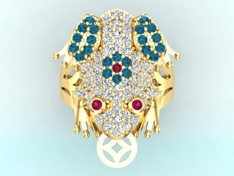 Toad Ring - Womens Ring - N638 3D 프린트 모델