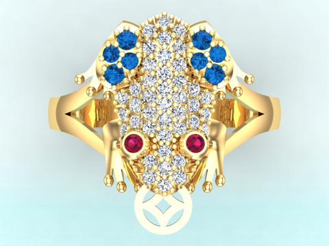 Toad Ring - Womens Ring - N808 Modelo de impresión 3D
