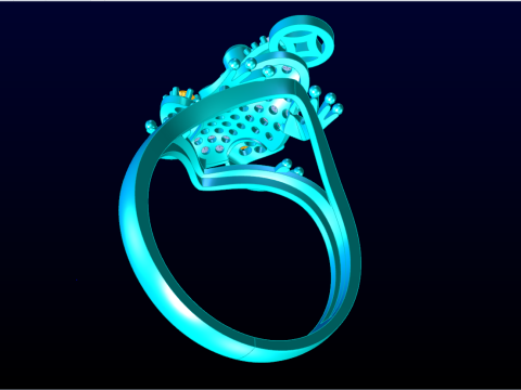 Toad Ring - Womens Ring - N808 Modelo de impresión 3D