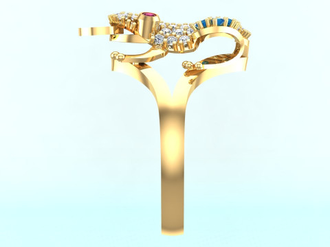Toad Ring - Womens Ring - N808 Modelo de impresión 3D