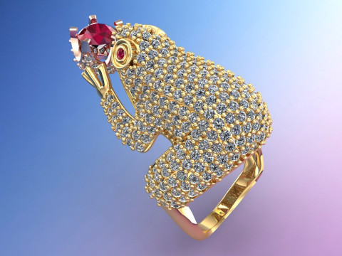 Toad Ring - Womens Rings - N854 Modelo de Impressão 3D