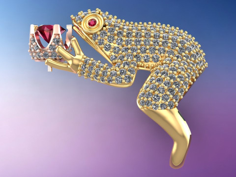 Toad Ring - Womens Rings - N854 Modelo de Impressão 3D