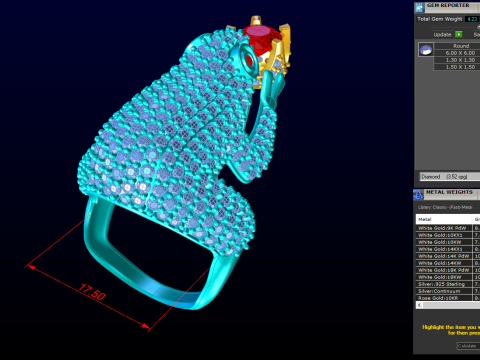 Toad Ring - Womens Rings - N854 Modelo de Impressão 3D