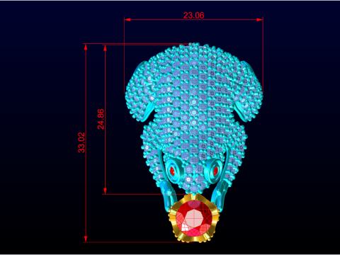 Toad Ring - Womens Rings - N854 Modelo de Impressão 3D
