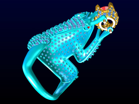 Toad Ring - Womens Rings - N854 Modelo de Impressão 3D