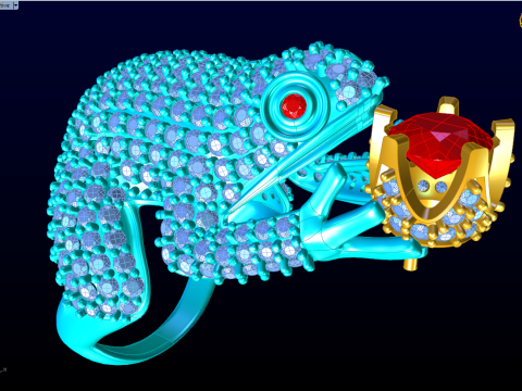 Toad Ring - Womens Rings - N854 Modelo de Impressão 3D