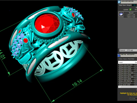 Toad ring - Elephant ring - Mens ring - N945 3D Print Model