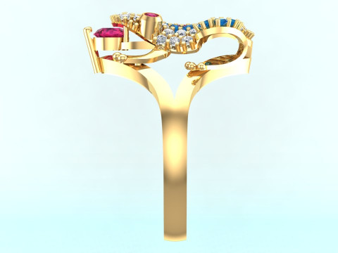 Toad Ring - Womens Ring - N1004 3D Print Model
