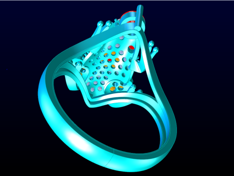 Toad Ring - Womens Ring - N1004 3D Print Model