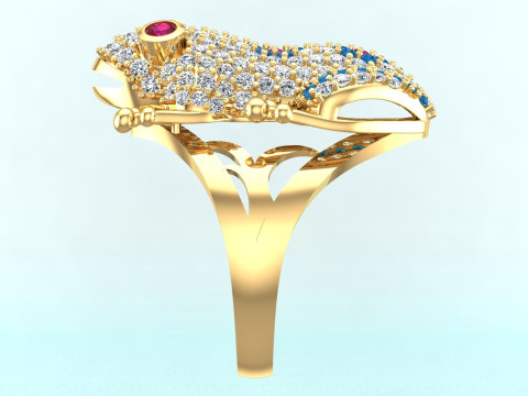 Toad Ring - Womens Ring - N1150 3D Print Model