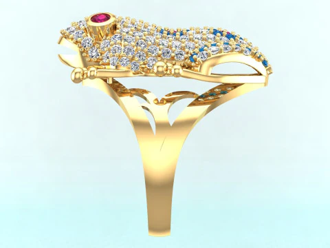 Toad Ring - Womens Ring - N1150 3D Print Model