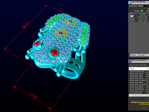 Toad Ring - Womens Ring - N1150 3D Print Model