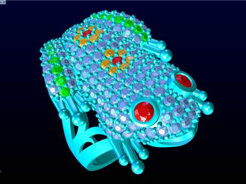 Toad Ring - Womens Ring - N1150 3D Print Model