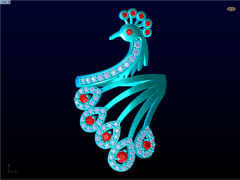 Peacock ring - Bird ring - Womens ring - N655 3D Print Model