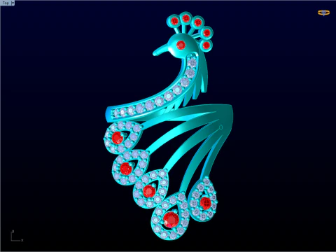 Peacock ring - Bird ring - Womens ring - N655 3D Print Model