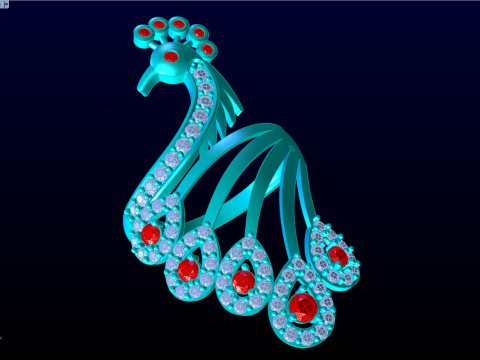 Peacock ring - Bird ring - Womens ring - N655 3D Print Model