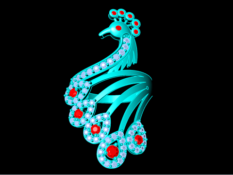 Peacock ring - Bird ring - Womens ring - N655 3D Print Model
