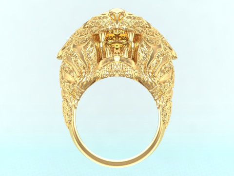 Tiger ring - Mens ring - N255 Modelo de impresión 3D