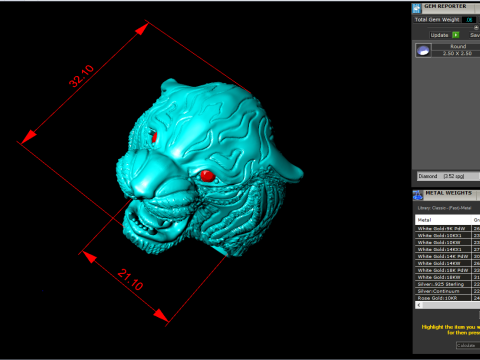 Tiger ring - Mens ring - N255 Modelo de impresión 3D