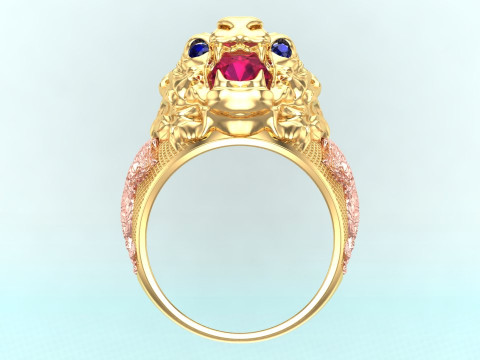 Tiger ring - Mens ring - N900 3D Druckmodell