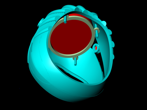 Mens oval stone ring - Mens ring - N230 3D Print Model