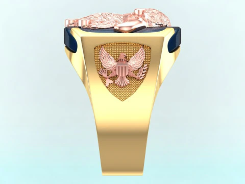 Eagle ring - Mens Eagle ring - Bird ring - Mens ring - N843 3D Print Model