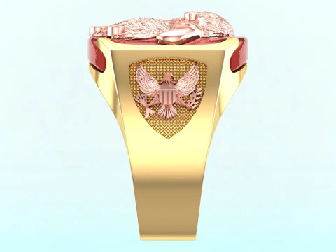 Eagle ring - Mens Eagle ring - Bird ring - Mens ring - N843 3D Print Model