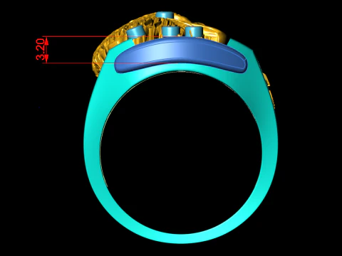 Eagle ring - Mens Eagle ring - Bird ring - Mens ring - N843 3D Print Model