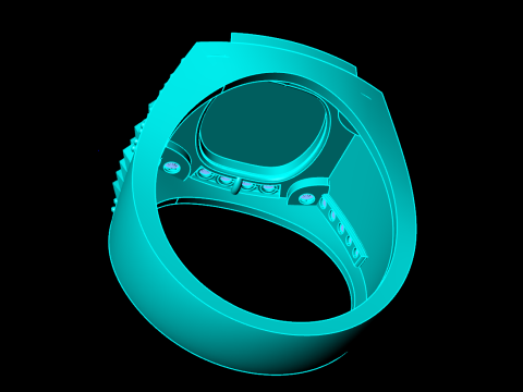 Goat ring - Mens goat ring - Mens ring - N1137 3D Baskı Modeli