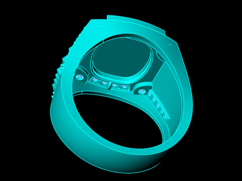 Goat ring - Mens goat ring - Mens ring - N1137 3D Print Model