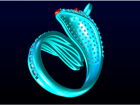 Fox ring - Womens fox ring - Womens ring - N246 Model do druku 3D