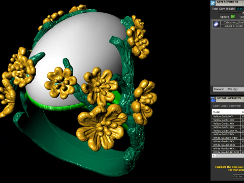 Peach Blossom Ring - Apricot Blossom Rings - Flower Rings - N1113 3D Print Model