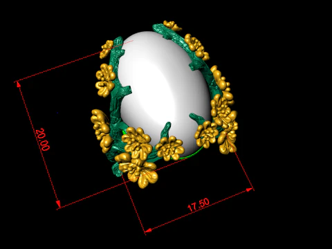 Peach Blossom Ring - Apricot Blossom Rings - Flower Rings - N1113 3D Print Model
