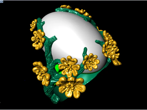 Peach Blossom Ring - Apricot Blossom Rings - Flower Rings - N1113 3D Print Model