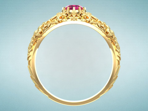 Ring pattern - Sculpture ring - Art ring - Mens ring - N107115 3D 打印模型
