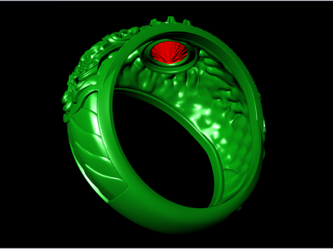Pattern ring - Sculpture ring - Art ring - Mens ring - N904 Modelo de Impressão 3D