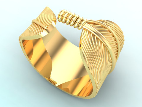 Leaf Ring - N934 3D Принт Модель