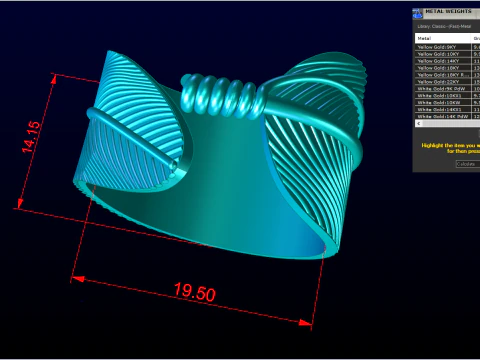 Leaf Ring - N934 3D Print Model