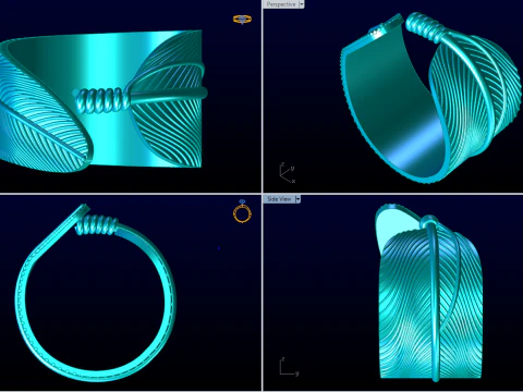 Leaf Ring - N934 3D Print Model